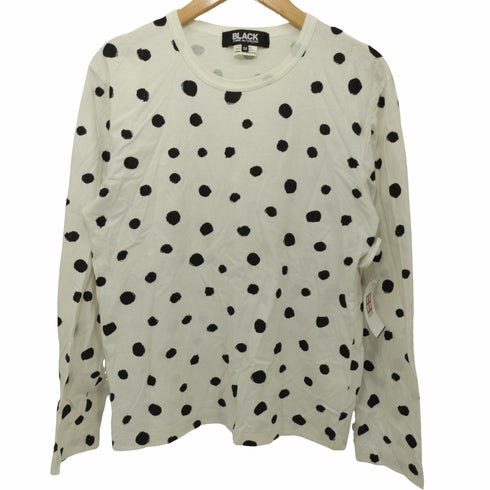 ブラックコムデギャルソン BLACK COMME des GARCONS AD2016 復刻 ドット柄 ロングスリーブクルーネックTシャツ メンズ JPN:M