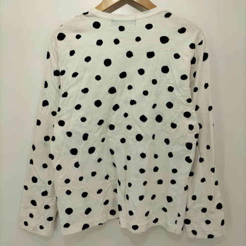 ブラックコムデギャルソン BLACK COMME des GARCONS AD2016 復刻 ドット柄 ロングスリーブクルーネックTシャツ メンズ JPN:M