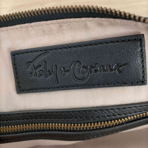 フォリーコリーナ foly + corinna トートバッグ レザー 黒 ブラック レディース