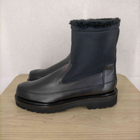 ダブルエイチ WH vibramソール ボアブーツ ショート 8 26-26.5cm 黒 ブラック メンズ 8