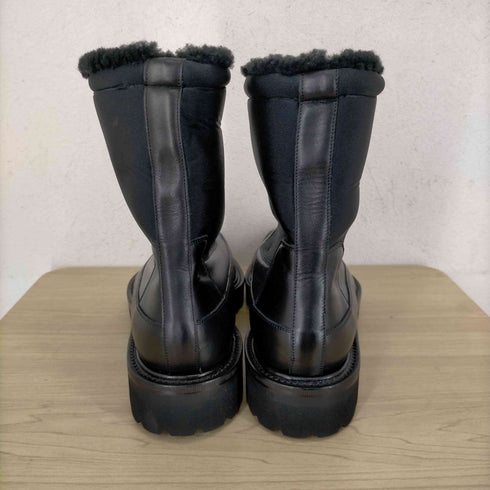 ダブルエイチ WH vibramソール ボアブーツ ショート 8 26-26.5cm 黒 ブラック メンズ 8