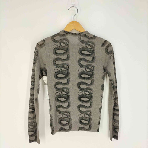 ヒステリックグラマー HYSTERIC GLAMOUR スネーク ヘビ 蛇 ラメ ニットカーディガン レディース FREE