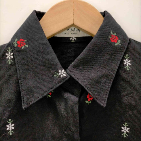 ケイタマルヤマ KEITA MARUYAMA KEITA MARUYAMA フラワー刺繍ジャケット 薄手 長袖 ステンカラー ウール混 1 黒 ブラック 赤 レッド 白 ホワイト /DO ■OS ■SH レディース レディース JPN:1