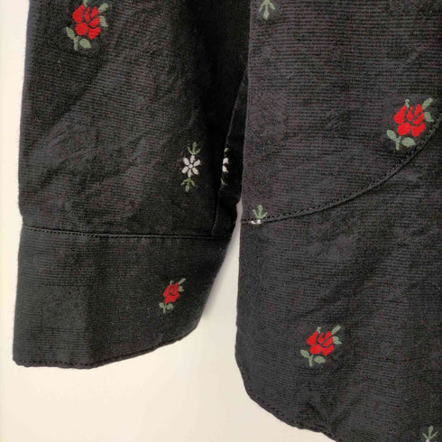 ケイタマルヤマ KEITA MARUYAMA KEITA MARUYAMA フラワー刺繍ジャケット 薄手 長袖 ステンカラー ウール混 1 黒 ブラック 赤 レッド 白 ホワイト /DO ■OS ■SH レディース レディース JPN:1