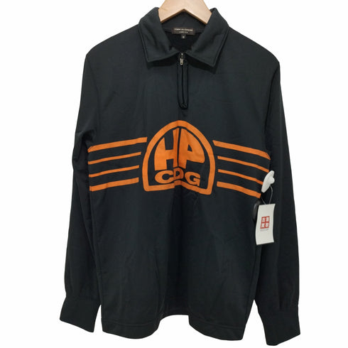 コムデギャルソンオムプリュス COMME des GARCONS HOMME PLUS 2005AW ロゴプリント ハーフジップ ロングスリーブシャツ メンズ JPN:M