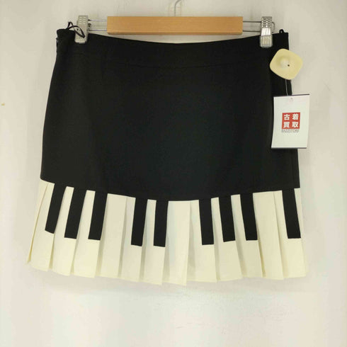モスキーノ MOSCHINO 鍵盤 プリーツミニスカート レディース US 6