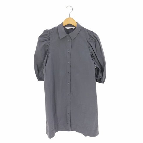ザラ ZARA ボリューム パフスリーブ シャツワンピース レディース import:S