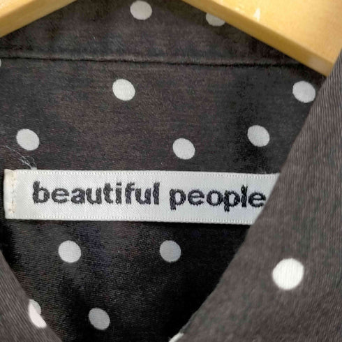 ビューティフルピープル beautiful people ドット柄 コットンシャツ レディース 130
