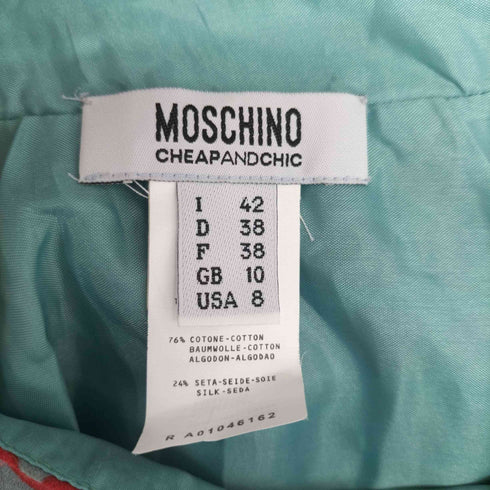 モスキーノ MOSCHINO シルク混 ドットミニスカート レディース US 8