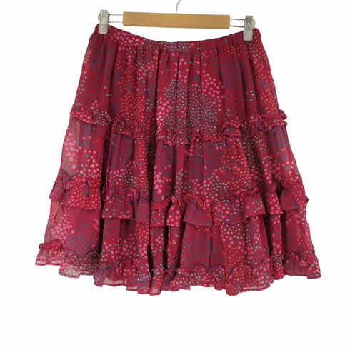 モスキーノ MOSCHINO シルク 花柄 シアースカート レディース US 8