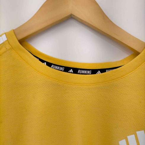 アディダス adidas オウン ザ ラン スリーストライプス 半袖Tシャツ メンズ JPN:L
