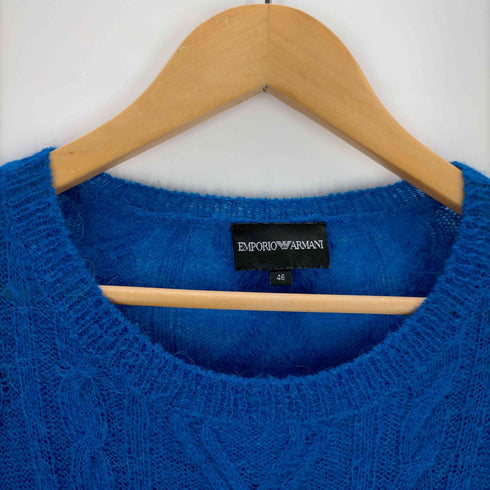 エンポリオアルマーニ EMPORIO ARMANI バイカラー ケーブル編みニット メンズ 46
