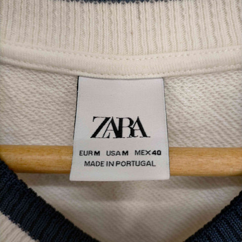 ザラ ZARA カレッジプリントスウェットベスト メンズ JPN:M