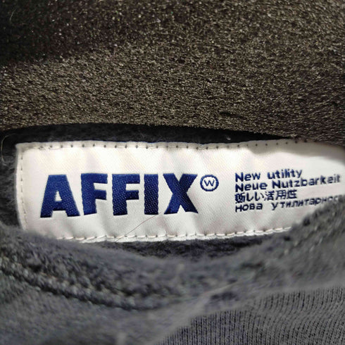 アフィックス AFFIX ショルダープリント ドローコードプルオーバーパーカー メンズ JPN:L