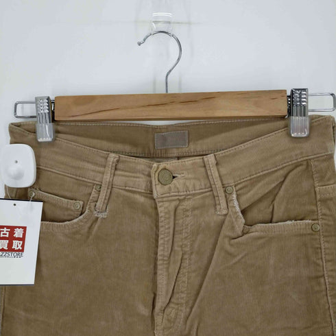 マザー mother INSIDER CROP STEP FRAY コーデュロイ パンツ ジップフライ カットオフ レディース 25