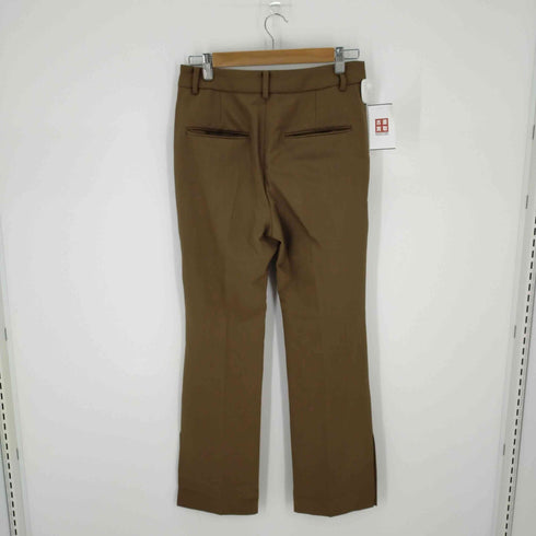 ミューズデドゥーズィエム クラス MUSE de Deuxieme Classe 19AW PREMIUM WOOL スリットパンツスラック ストレート ジッパーフライ レディース 38