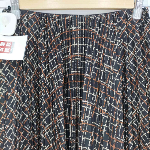 アストラット ASTRAET チェックプリント マキシ丈 プリーツスカート レディース JPN:0