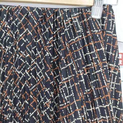 アストラット ASTRAET チェックプリント マキシ丈 プリーツスカート レディース JPN:0