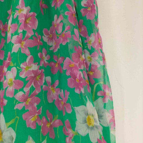 ブルーガール Blugirl 花柄 シルク混 シアースカート レディース D34