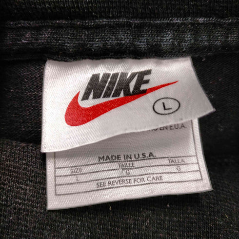 ナイキ NIKE 白タグ USA製 タートルネック SWOOSH 長袖カットソー メンズ import:L