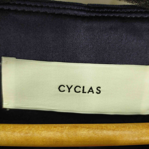 CYCLAS ワンピース 五分袖 ストレート 膝丈 ボートネック レディース 34