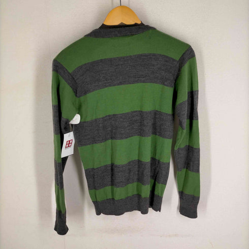 フレッドペリー FRED PERRY ボーダー柄 ウールカーディガン メンズ JPN:XS