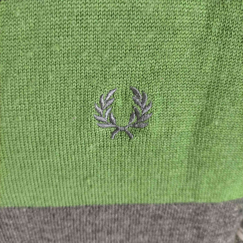 フレッドペリー FRED PERRY ボーダー柄 ウールカーディガン メンズ JPN:XS