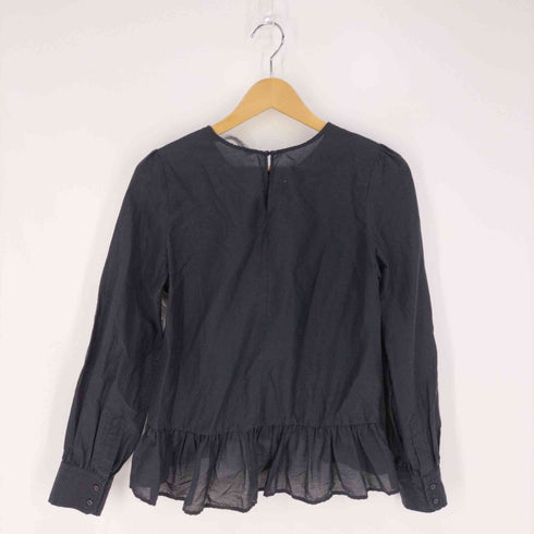ザラ ZARA WOMAN Black Embroidery Peplum Blouse ブラウス レディース import:XS