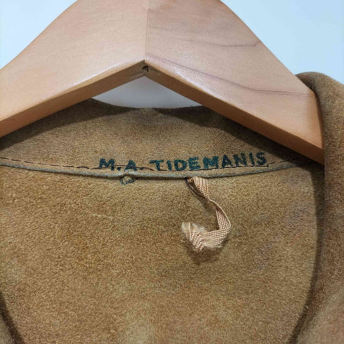 50-60S M.A TIDEMANIS ビンテージ 3rd型 スウェード オープンカラー レザージャケット メンズ