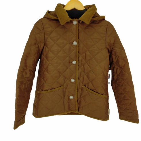 トラディショナルウェザーウェア Traditional Weatherwear コーデュロイ キルティングジャケット 中綿 アウター フード 2WAY レディース 36