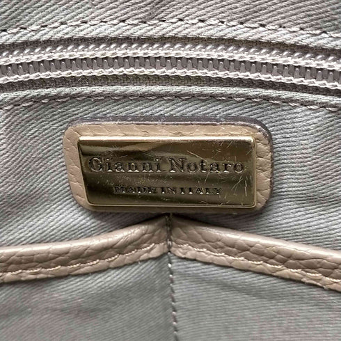 ジャンニ ノターロ GIANNI NOTARO ジャンニノターロ GIANNI NOTARO トートバッグ ハンドバッグ レザー グレージュ /MF ■OS レディース レディース