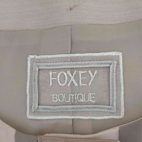フォクシー FOXEY スーツ セットアップ ノーカラージャケット スカート ひざ丈 フレア 台形 レディース 38 S