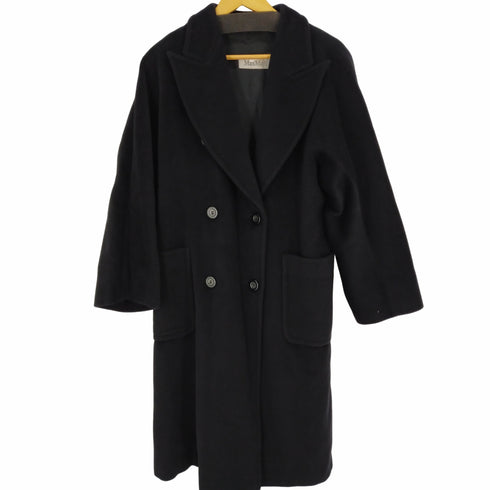 マックスマーラ MAX MARA 白タグ カシミヤ混 ロング ウールコート ダブル レディース
