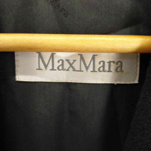 マックスマーラ MAX MARA 白タグ カシミヤ混 ロング ウールコート ダブル レディース
