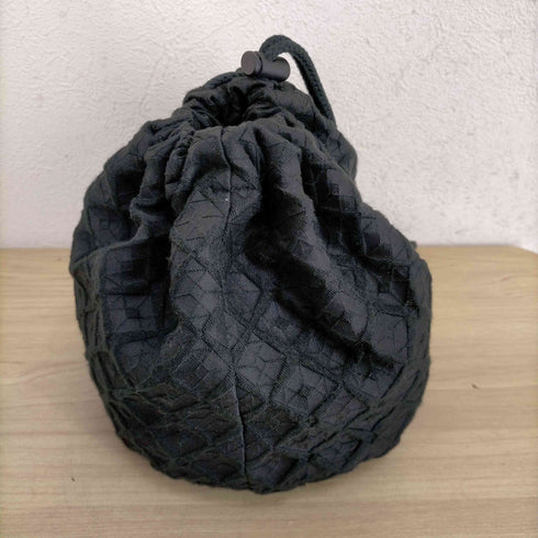 ホワイトマウンテニアリング WHITE MOUNTAINEERING PARQUET PATTERN JACQUARD KINCHAKU BAG メンズ