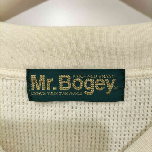 Mr.Bogey フロントロゴ パイル地ニット メンズ