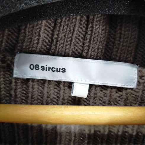 ゼロエイトサーカス 08sircus 21AW ウールハイネックニット カットソー 半袖 プルオーバー レディース 1