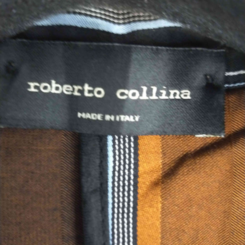ロベルトコリーナ ROBERTO COLLINA バックオープンマルチストライプジャケット テーラード レディース S