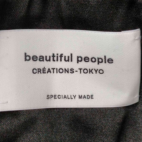 ビューティフルピープル beautiful people beautiful people 19AW wool logo doeskin teddy jacket テーラードジャケット 背抜き ウール 1B 黒 ブラック 切替 36 黒 ブラック /MY ■OS レディース レディース JPN:36