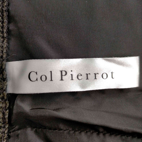 エストネーション ESTNATION エストネーション ESTNATION コルピエロ Col Pierrot ウール グレンチェック パンツ ストレート センターシーム 38 ダークカーキ チャコールグレー /HS ■OS レディース レディース JPN:38