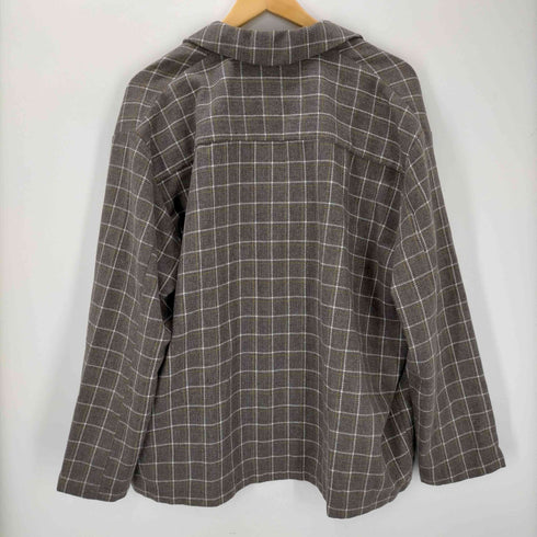ジャーナルスタンダード JOURNAL STANDARD JOURNAL STANDARD DADS WOOLMIX チェック オーバーセットアップ ジャケット 2B テーパードパンツ M グレー 茶 ブラウン /HK ■OS メンズ メンズ M