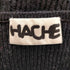 アッシュ HACHE カシミヤ混 リブニット ワンピース ロング 長袖 38 黒 ブラック /HK ■OS レディース レディース JPN:36