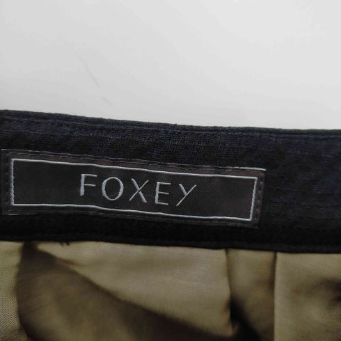 フォクシー FOXEY 膝丈 ミモレ丈 フレア タック レディース 40