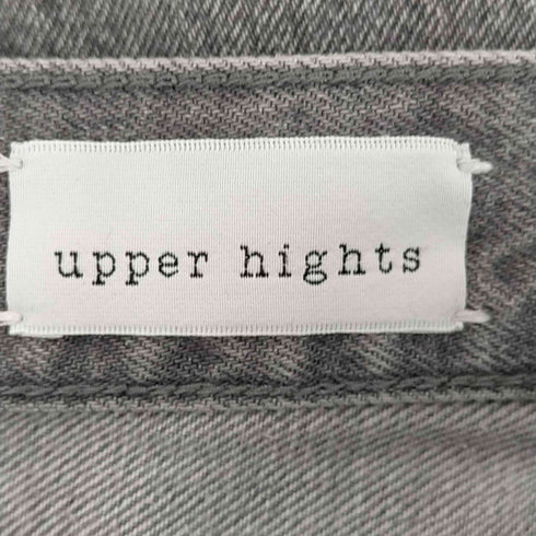 アッパーハイツ upper hights upper hights THE ROOT ワイドストレートデニムパンツ ジーンズ ジッパーフライ 24 グレー /DF ■OS レディース レディース US:24