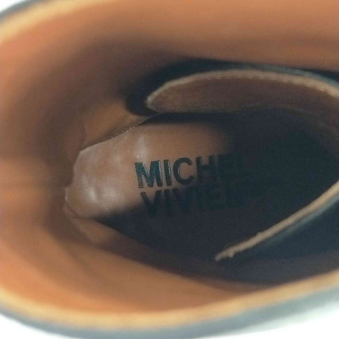 ミッシェルビビアン MICHEL VIVIEN ブーツ ショート チャンキーヒール レースアップ レザー レディース 36