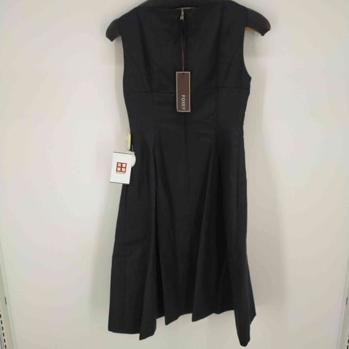フォクシー FOXEY Tulip Rougeドレスワンピース ひざ丈 ノースリーブ シルク ウール レディース 38