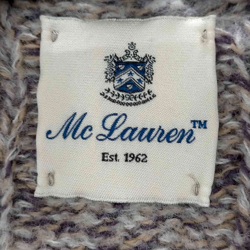 MC LAUREN ウール ケーブルニットカーディガン ショールカラー 長袖 46 ライトグレー パープル ベージュ /HS ■OS ■AD メンズ メンズ JPN:46