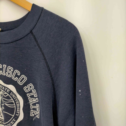 ソフィー SOFFE 80S~90S USA製 ラグラン ペンキ加工 カレッジプリント L/S スウェット メンズ JPN:L