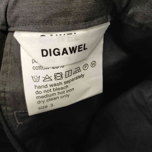 ディガウェル DIGAWEL ドローストリング テーパードスラックス メンズ 3