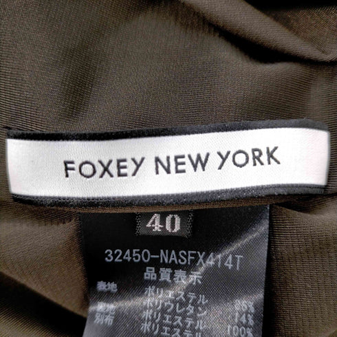 フォクシーニューヨーク FOXEY NEW YORK ブライトダイヤ スカート 膝丈 フレア タック 40 茶 ダークブラウン 32450 /ES ■OS レディース レディース JPN:40